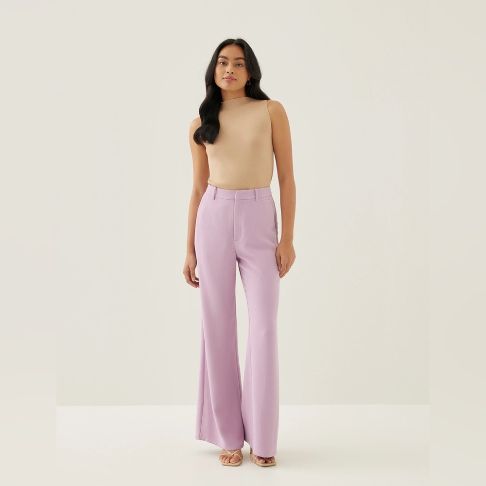 Love Bonito- Pvara Flare High-Waisted Women's Pants Taro